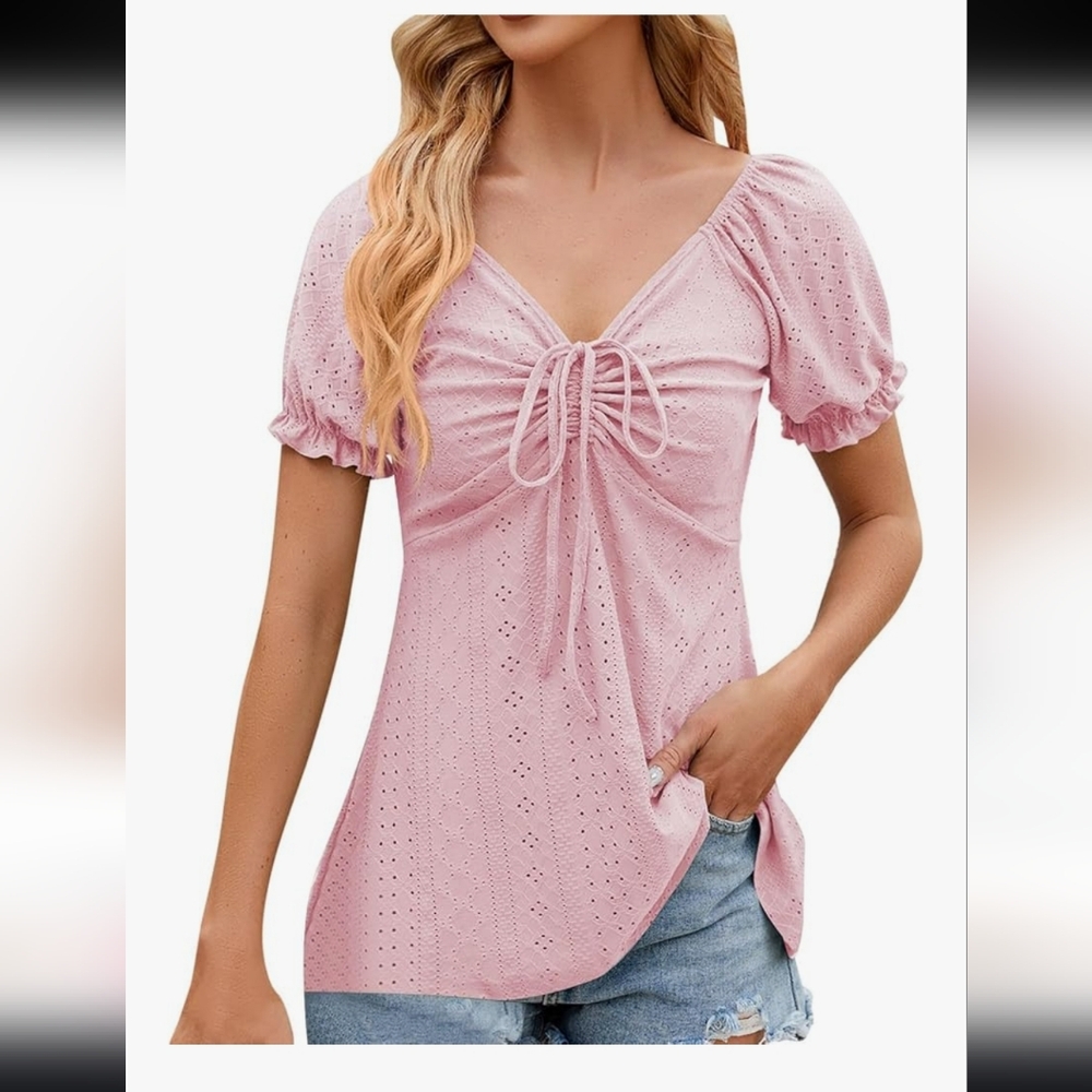 Pink Eyelet Shirt
